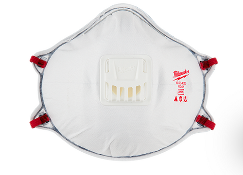 Milwaukee N95 Valved Respirator with Gasket 10 PC Box 48-73-4004