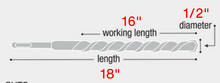 Load image into Gallery viewer, Diablo 1/2&quot; x 16&quot; x 18&quot; Rebar Demon™ SDS-Plus 4-Cutter Full Carbide Head Hammer Drill Bit DMAPL4200
