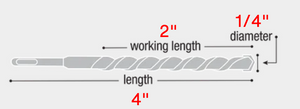 Diablo 1/4" x 2" x 4" Rebar Demon™ SDS-Plus 4-Cutter Full Carbide Head Hammer Drill Bits DMAPL4060-P25