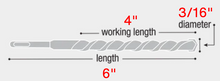 Load image into Gallery viewer, Diablo 3/16&quot; x 4&quot; x 6&quot; Rebar Demon™ SDS-Plus 4-Cutter Full Carbide Head Hammer Drill Bits DMAPL4040-P25