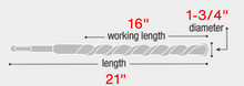 Load image into Gallery viewer, Diablo 1-3/4&quot; x 16&quot; x 21&quot; Rebar Demon™ SDS-Max 4-Cutter Carbide-Tipped Hammer Drill Bit DMAMX1390