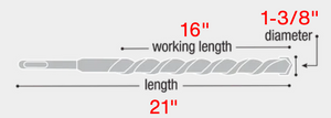 Diablo 1-3/8" x 16" x 21" Rebar Demon™ SDS-Max 4-Cutter Carbide-Tipped Hammer Drill Bit DMAMX1330