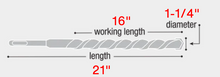 Load image into Gallery viewer, Diablo 1-1/4&quot; x 16&quot; x 21&quot; Rebar Demon™ SDS-Max 4-Cutter Full Carbide Head Hammer Drill Bit DMAMX1300