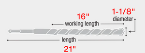 Diablo 1-1/8" x 16" x 21" Rebar Demon™ SDS-Max 4-Cutter Full Carbide Head Hammer Drill Bit DMAMX1260