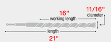 Load image into Gallery viewer, Diablo 11/16&quot; x 16&quot; x 21&quot; Rebar Demon™ SDS-Max 4-Cutter Full Carbide Head Hammer Drill Bit DMAMX1430