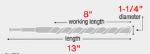 Load image into Gallery viewer, Diablo 1-1/4&quot; x 8&quot; x 13&quot; Rebar Demon™ SDS-Max 4-Cutter Full Carbide Head Hammer Drill Bit DMAMX1290