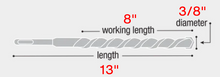 Load image into Gallery viewer, Diablo 3/8&quot; x 8&quot; x 13&quot; Rebar Demon™ SDS-Max 4-Cutter Full Carbide Head Hammer Drill Bit DMAMX1010