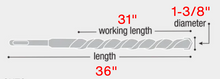 Load image into Gallery viewer, Diablo 1-3/8&quot; x 31&quot; x 36&quot; Rebar Demon™ SDS-Max 4-Cutter Carbide-Tipped Hammer Drill Bit DMAMX1350