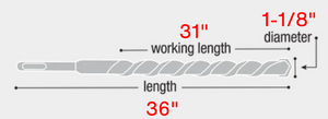 Diablo 1-1/8" x 31" x 36" Rebar Demon™ SDS-Max 4-Cutter Full Carbide Head Hammer Drill Bit DMAMX1280