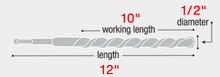 Load image into Gallery viewer, Diablo 1/2&quot; x 10&quot; x 12&quot; Rebar Demon™ SDS-Plus 4-Cutter Full Carbide Head Hammer Drill Bit DMAPL4190