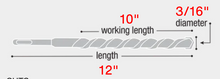 Load image into Gallery viewer, Diablo 3/16&quot; x 10&quot; x 12&quot; Rebar Demon™ SDS-Plus 4-Cutter Full Carbide Head Hammer Drill Bit DMAPL4055