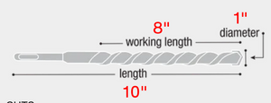 Diablo 1" x 8" x 10" Rebar Demon™ SDS-Plus 4-Cutter Full Carbide Head Hammer Drill Bit DMAPL4300