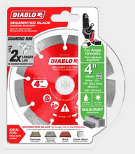 Load image into Gallery viewer, Diablo 4&quot; Diamond Segmented Masonry Cut-Off Blade #DMADS0400