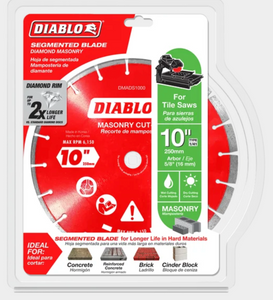 Diablo 10" Diamond Segmented Masonry Cut-Off Disc #DMADS1000