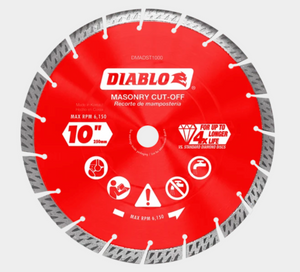 Diablo 10" Diamond Segmented Turbo Masonry Cut-Off Blade #DMADST1000