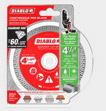 Load image into Gallery viewer, Diablo 4-1/2&quot; Diamond Continuous Rim Masonry Cut-Off Disc #DMADC0450