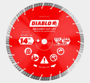 Diablo 14" Diamond Segmented Turbo Masonry Cut-Off Blade #DMADST1400