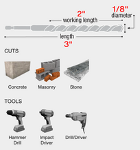 Load image into Gallery viewer, Diablo 1/8&quot; x 2&quot; x 3&quot; SPEEDemon™ Red Granite Carbide-Tipped Hammer Drill Bit #DMARG1010