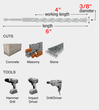 Load image into Gallery viewer, Diablo 3/8&quot; x 4&quot; x 6&quot; SPEEDemon™ Red Granite Carbide-Tipped Hammer Drill Bit #DMARG1120