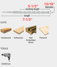 Load image into Gallery viewer, Diablo 13/16&quot; x 7-1/2&quot; Auger Bit for Wood &amp; Nail-Embedded Wood #DAG1100