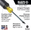Klein 1/4-Inch Cabinet Screwdriver, Heavy Duty, 6-Inch Round Shank 605-6
