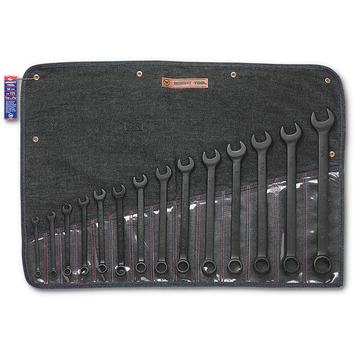 Wright Tool 721 12 Point Black Comb. Wrench Set, 3/8
