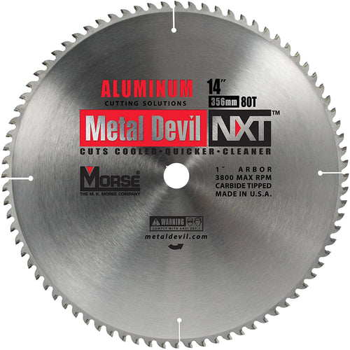 Morse CSM1480NAC Circular Blade for Cutting Aluminum, 14-Inch, 80 Teeth, 1