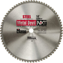 Load image into Gallery viewer, MK Morse - 101318 CSM1466NSC Metal Devil NXT Circular Saw Blade 14-Inch Diameter, 66 Teeth, 1-Inch Arbor, for Steel Cutting