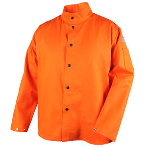 Black Stallion TruGuard™ 200 FR Cotton Welding Jacket, Safety Orange - F09-30C