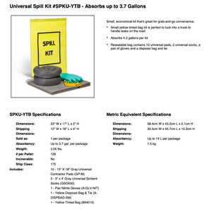 Universal Spill Kit-- SPKU-YTB