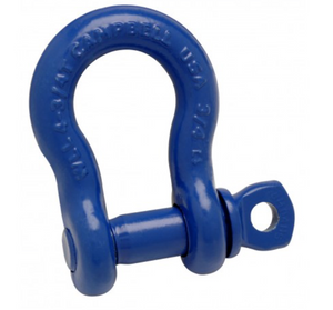 Campbell USA Anchor Shackle, Screw Pin, Forged Carbon Steel, Painted Blue