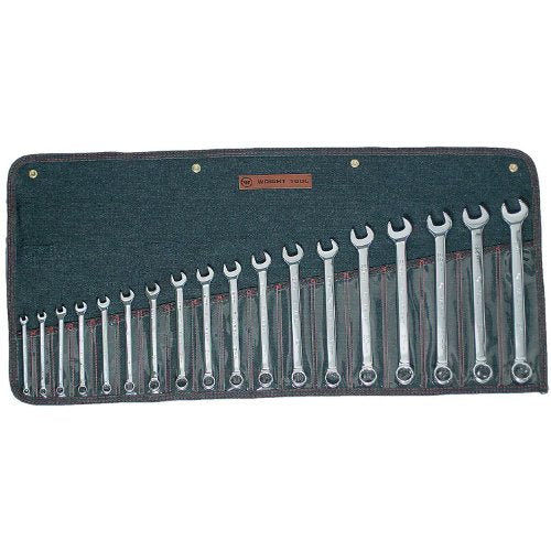 Wright Tool 958 18 Piece (7mm-24mm) Metric Combination Wrench Full Polish